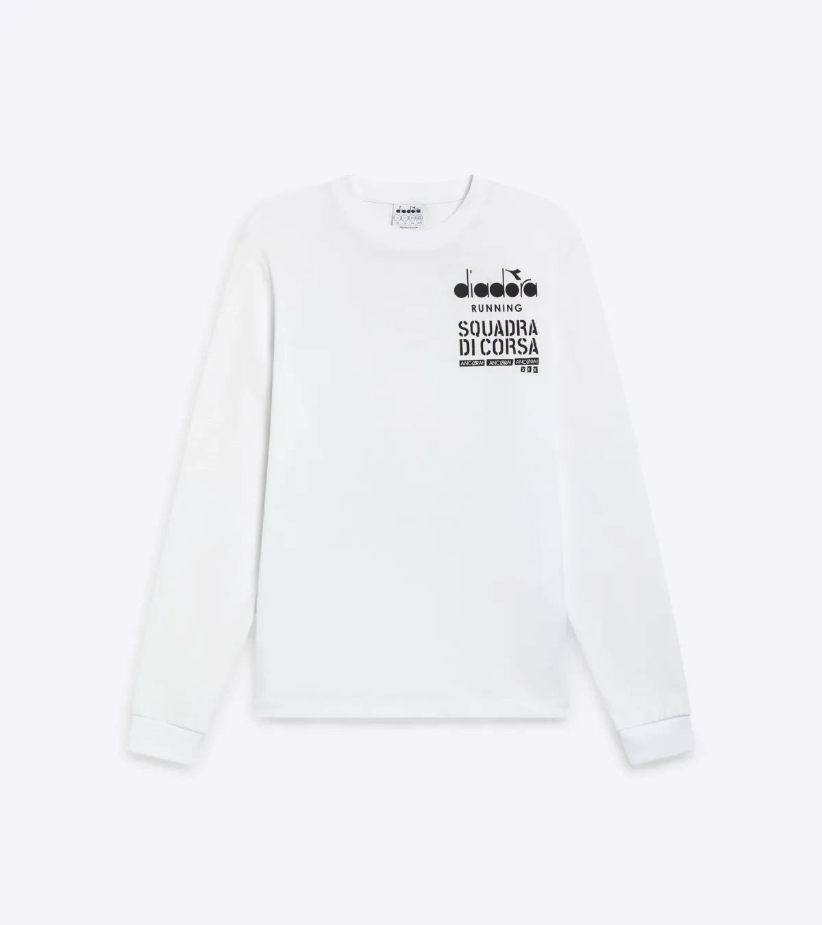 Diadora T-Shirt LS Sqdc 'Optical White' Rugged shoes