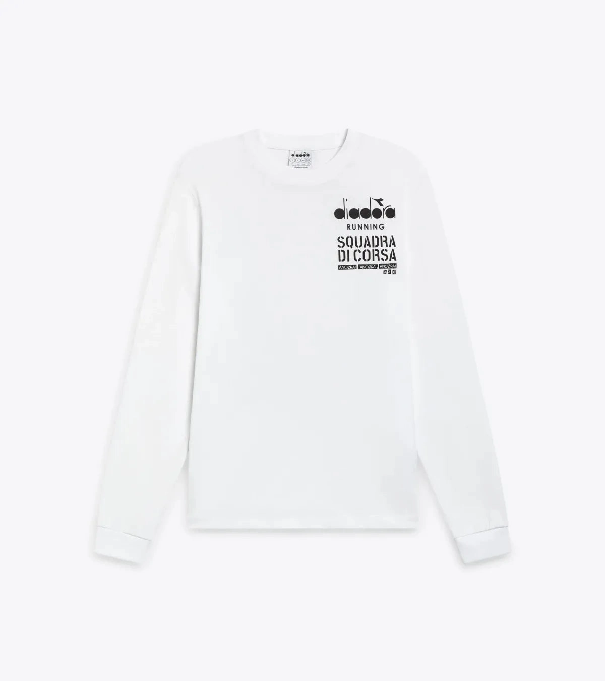 ConvertibleStyle Comfort Fit Diadora T-Shirt LS Sqdc 'Optical White'
