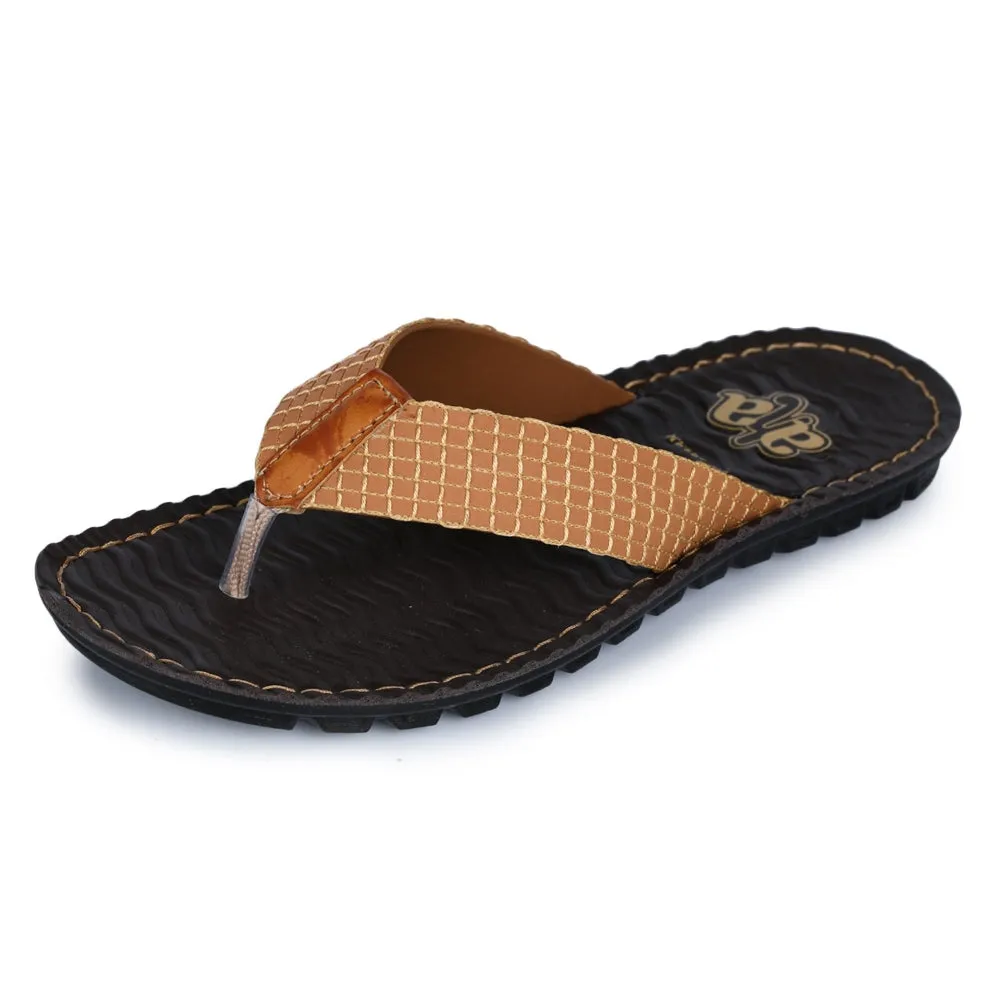Lightweight TPU Frame A-HA Tan Casual Slippers For Men 2137-11 By Liberty
