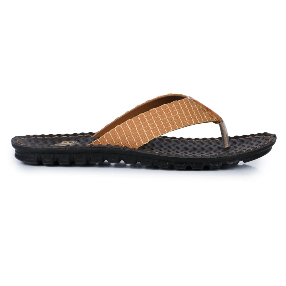 honeycomb - cushion shoes A-HA Tan Casual Slippers For Men 2137-11 By Liberty