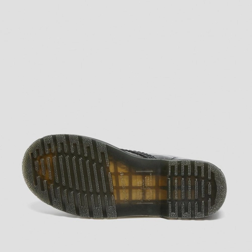 Dr. Martens Women's 1460 Croc Emboss - Gunmetal Classic Sweater Love Core