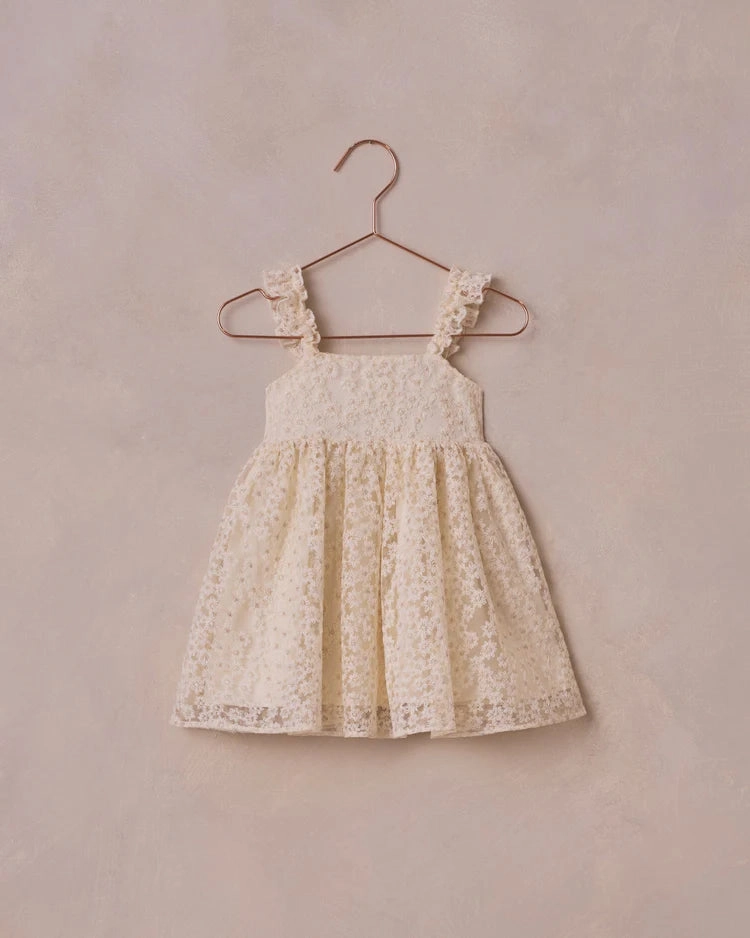 Satin Noralee Mara Dress - Embroidered Daisy Tulle