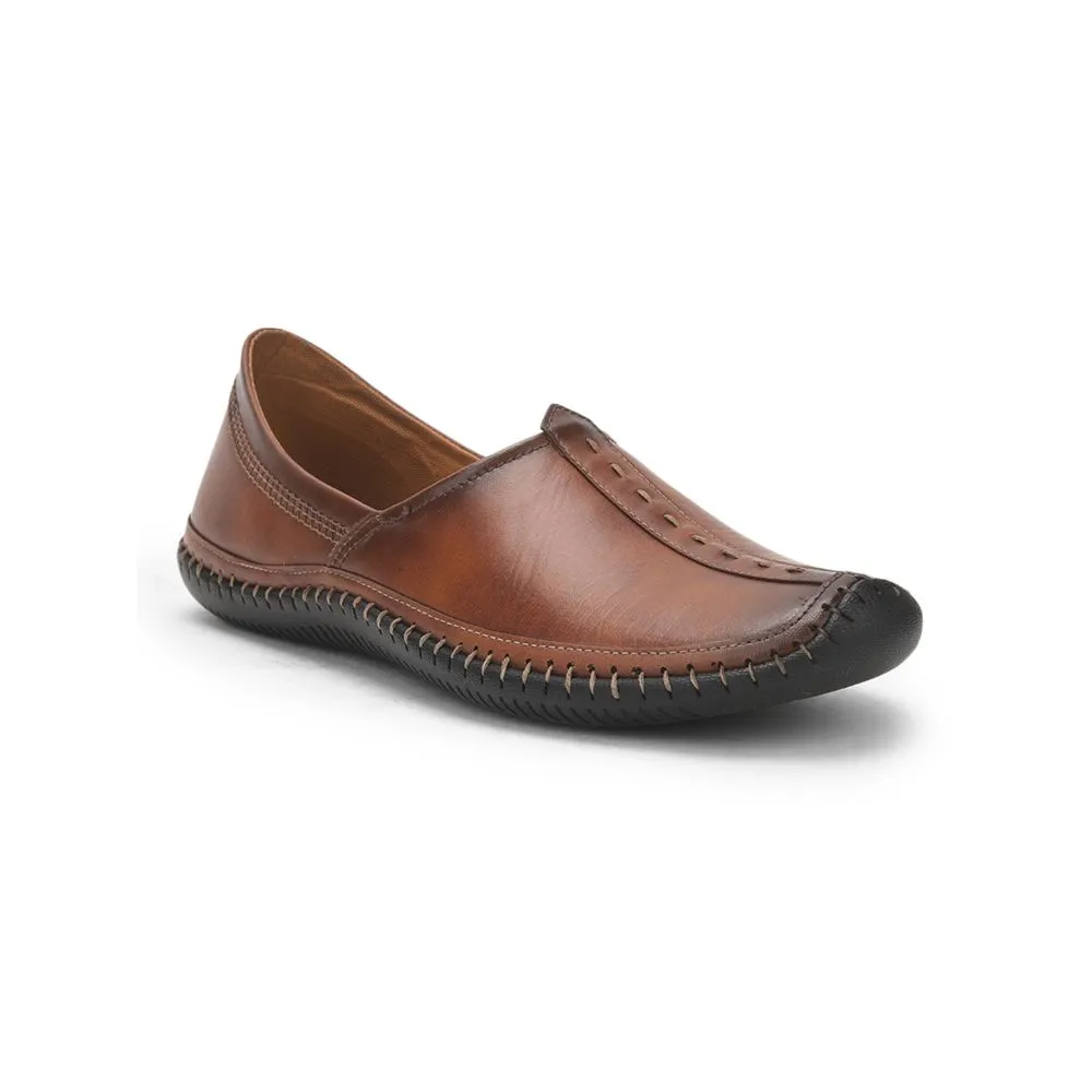 Fortune Tan Casual Mojari For Men BRL-25 By Liberty lateral support shoes