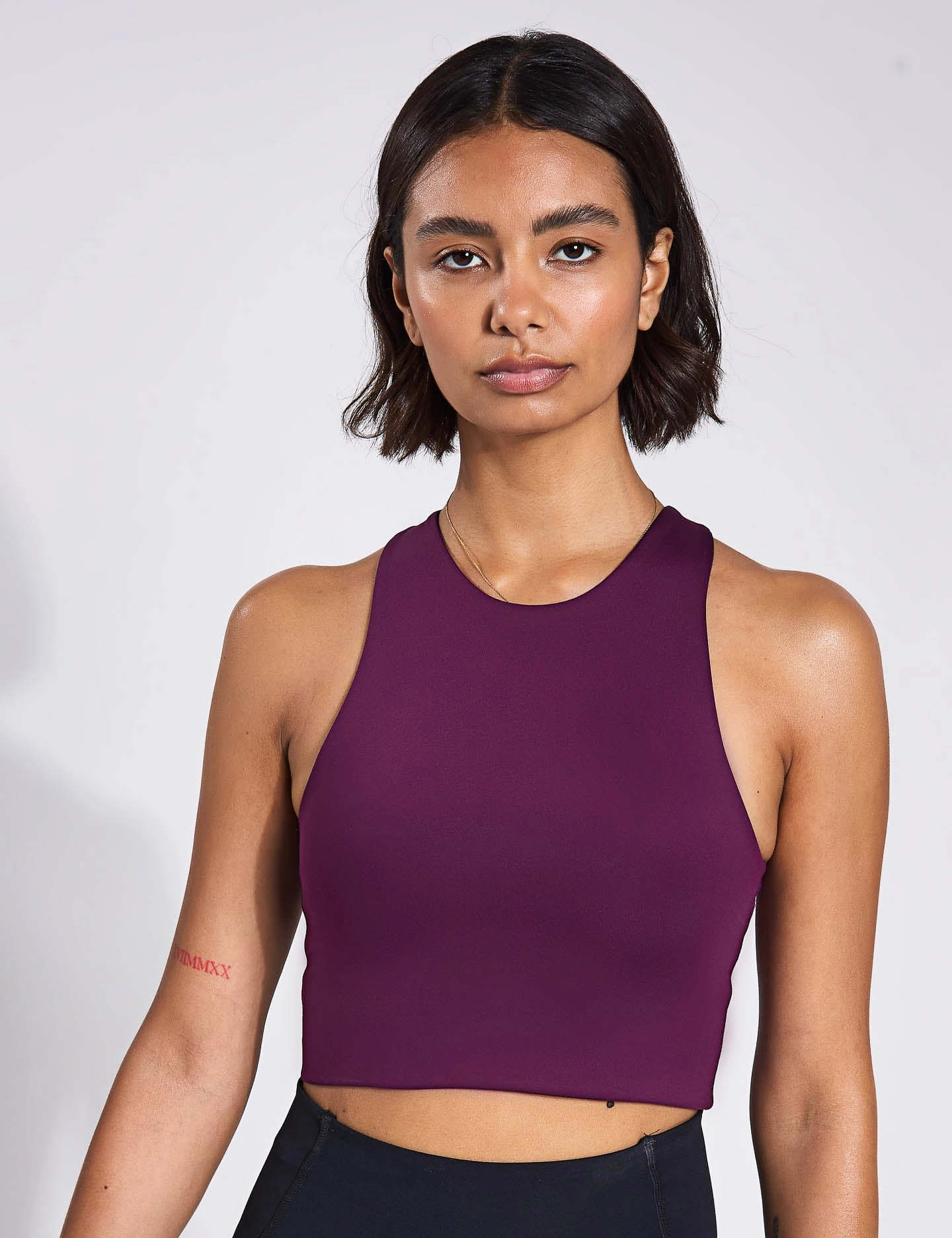 Dylan Bra - Plum MoistureManagement Fabric QuickDry Material