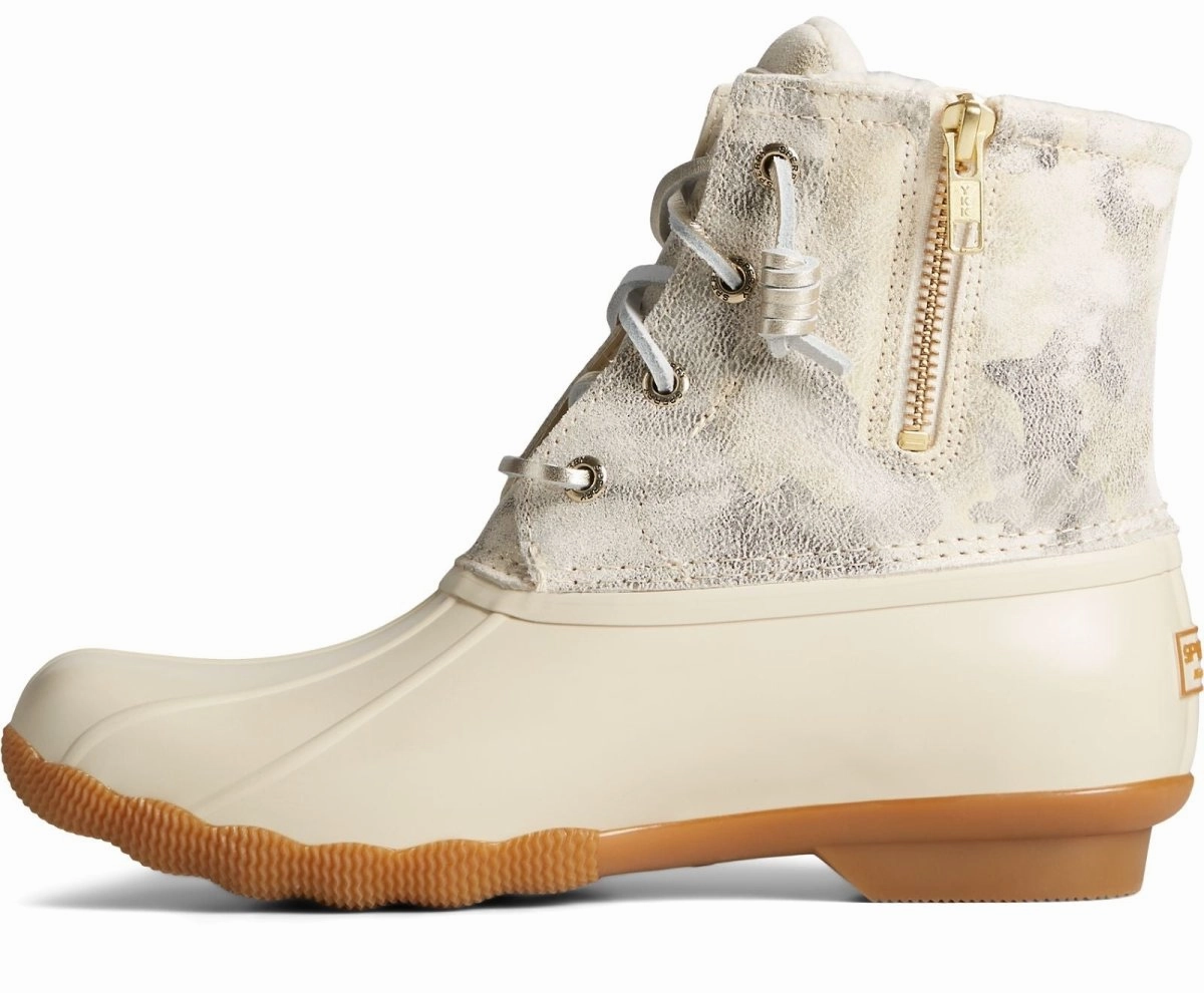 Sperry Women's Saltwater Metallic Camo - Ivory Breezy Design