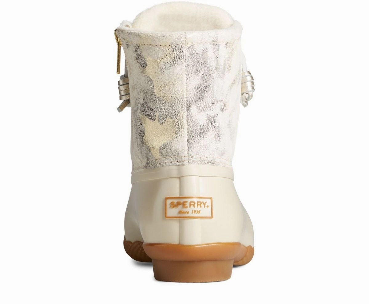 Sperry Women's Saltwater Metallic Camo - Ivory Scandi Clean Professional Look