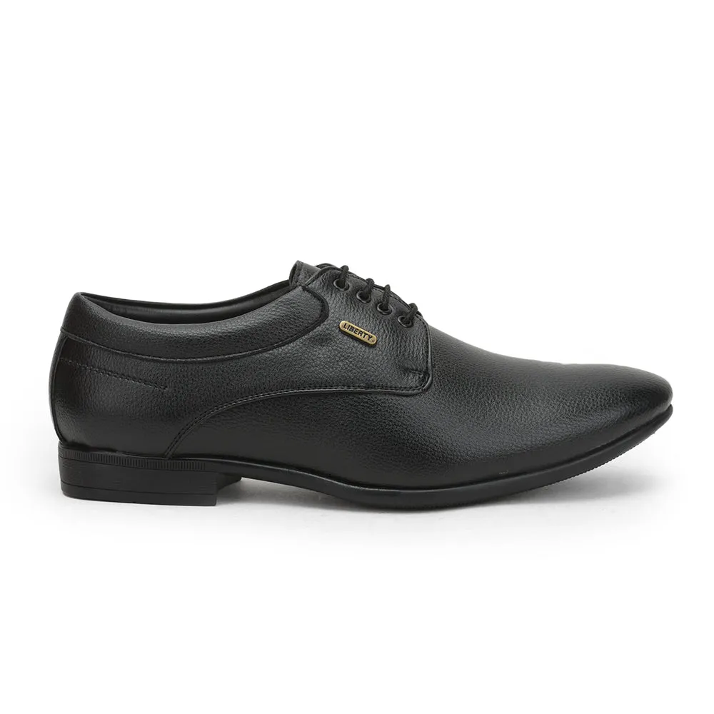 Fortune (Black) Formal Lace Up Derby Shoes For Men HOL-110 By Liberty Secure Closure