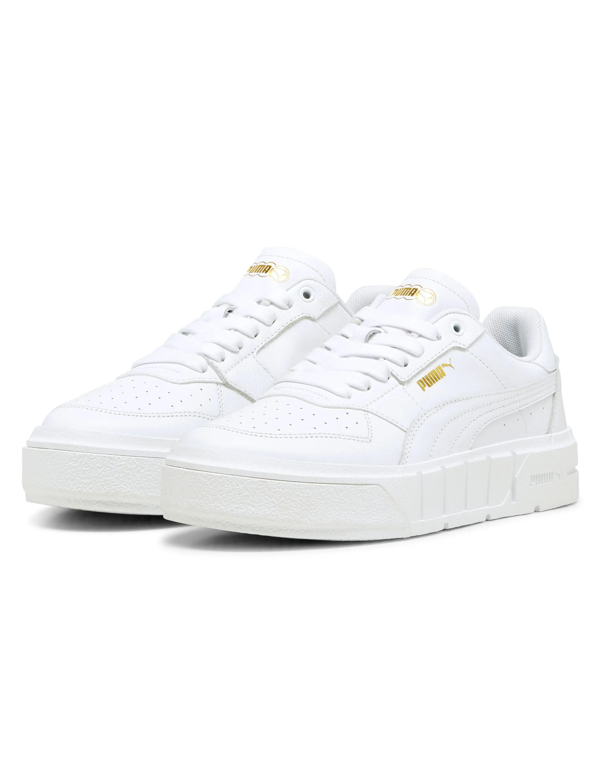 Traction Groove Configuration charm - decorated running wear Cali Court Leather Sneakers - White