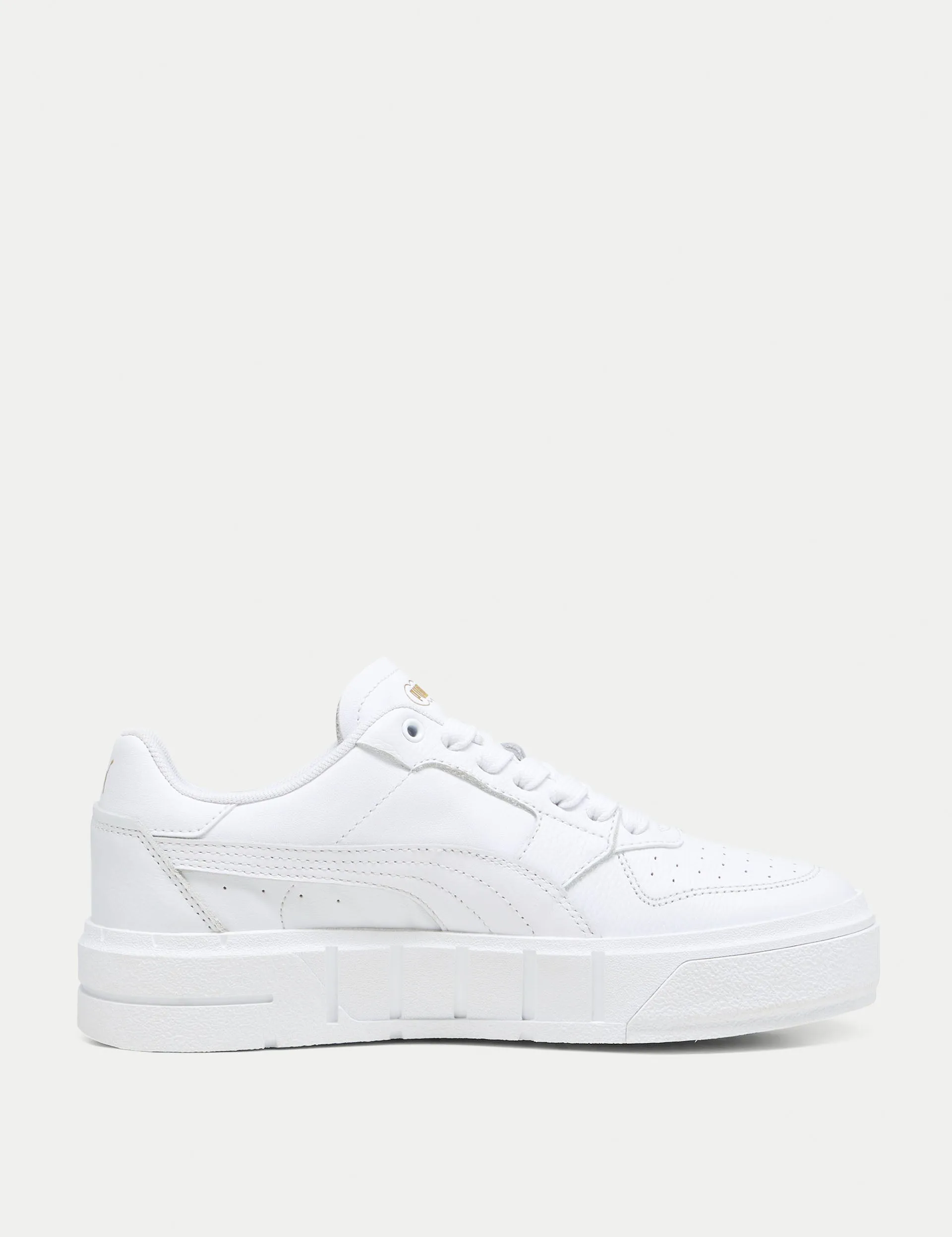 Cali Court Leather Sneakers - White Tapered Collar