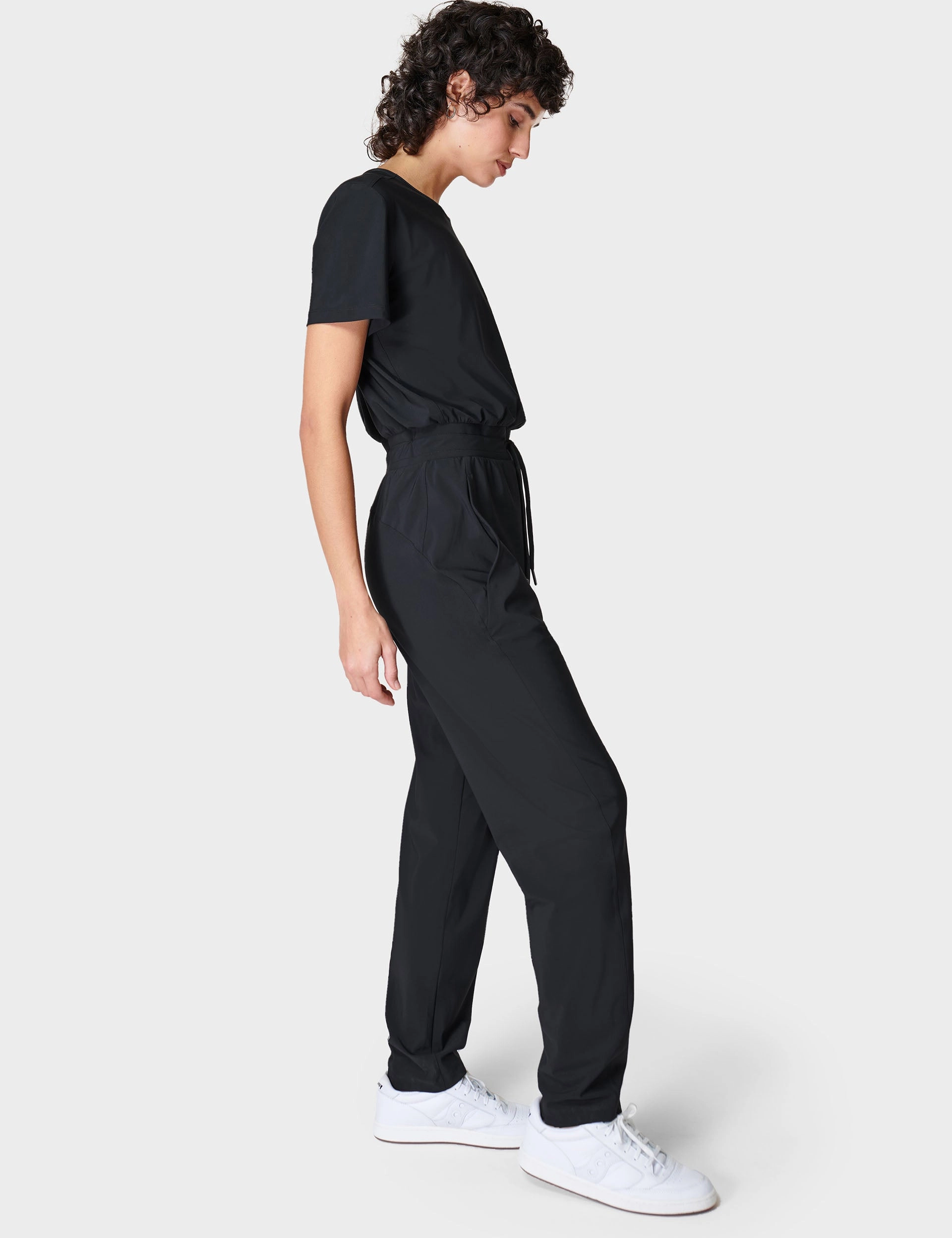 Peace Flow Relaxed Jeans Explorer Jumpsuit - Black