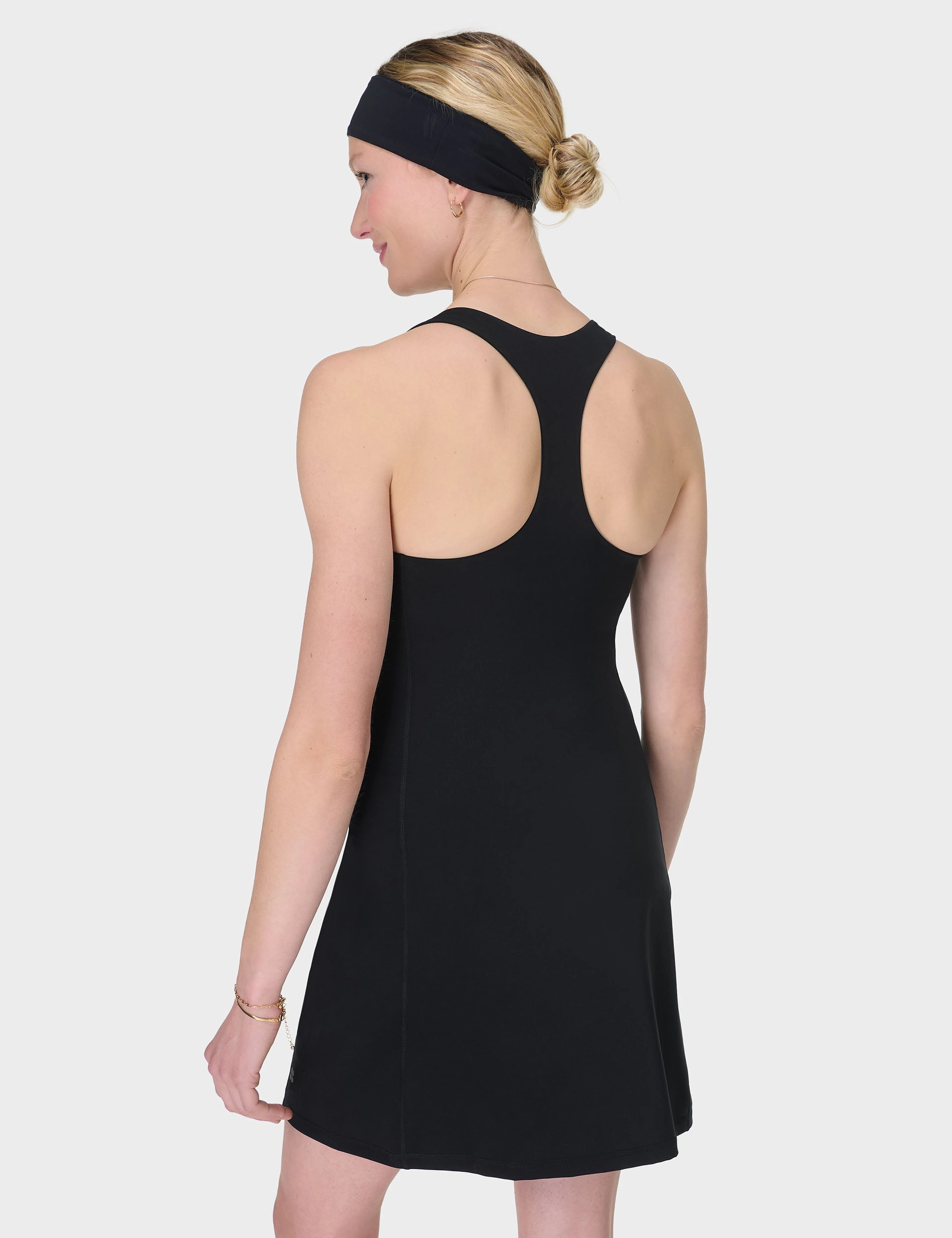 Power Workout Dress - Black Tear Resistant Fiber Blend SubtleTexture