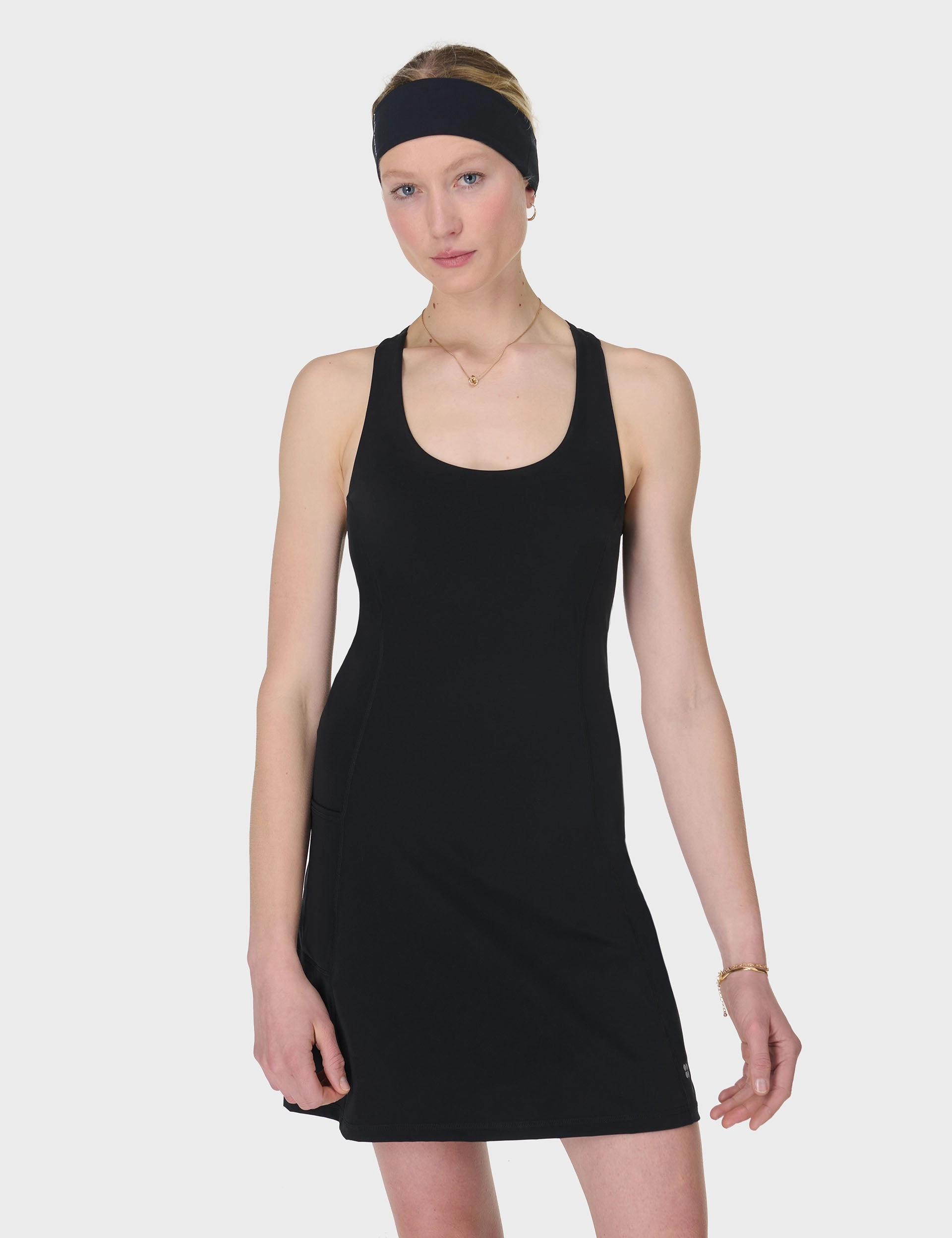 Power Workout Dress - Black Four Way Stretch Material SoftFeel Fabric