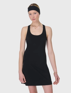 Power Workout Dress - Black Four Way Stretch Material SoftFeel Fabric