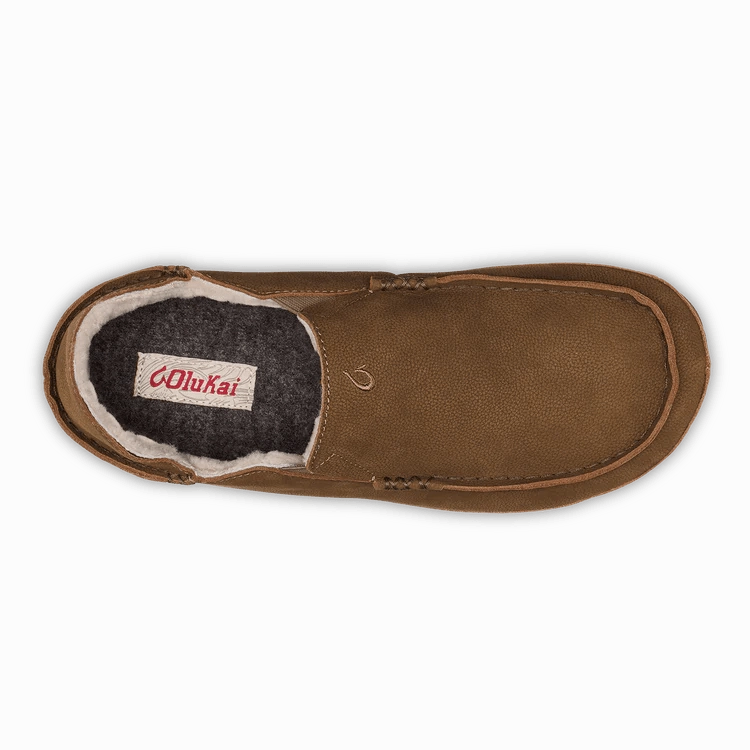 Olukai Men's Moloa Slipper - Kona Coffee Rustic Ease ElasticBinding