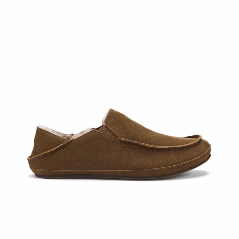 Olukai Men's Moloa Slipper - Kona Coffee Minimal Design