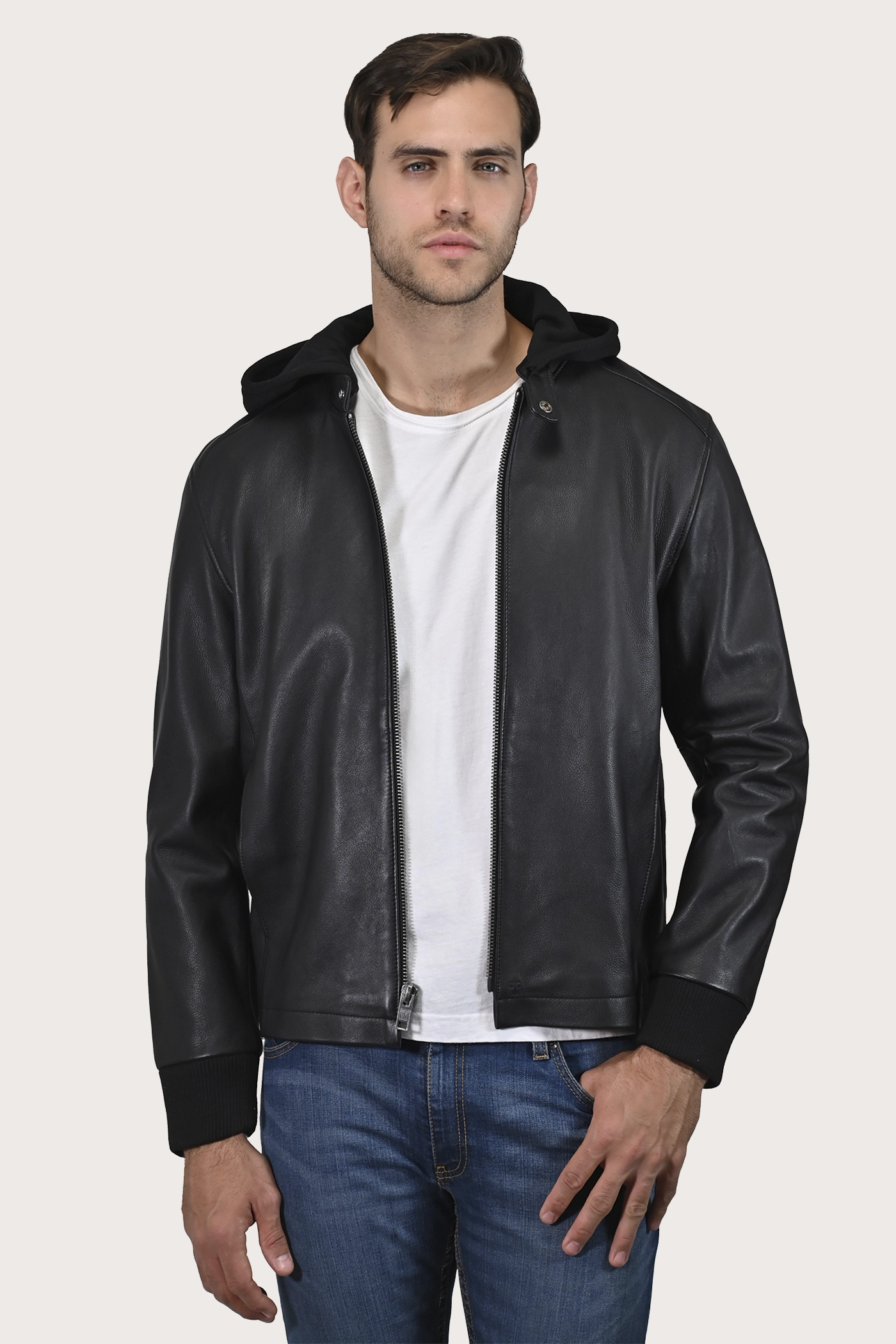 Effortless fresh Saddle Leather Jacket Athleisure Fusion