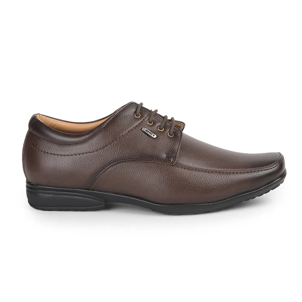 Fortune Brown Formal Lace Up Shoes For Men UVL-33 By Liberty reliable - performance - assurance shoes Air Cushioning