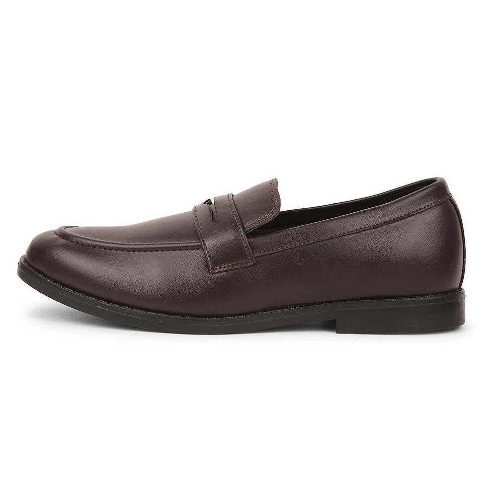 cloudy - day shoes versatile - use shoes Fortune Brown Non Lacing Formal Shoes For Men MAJESTIC-2 By Liberty