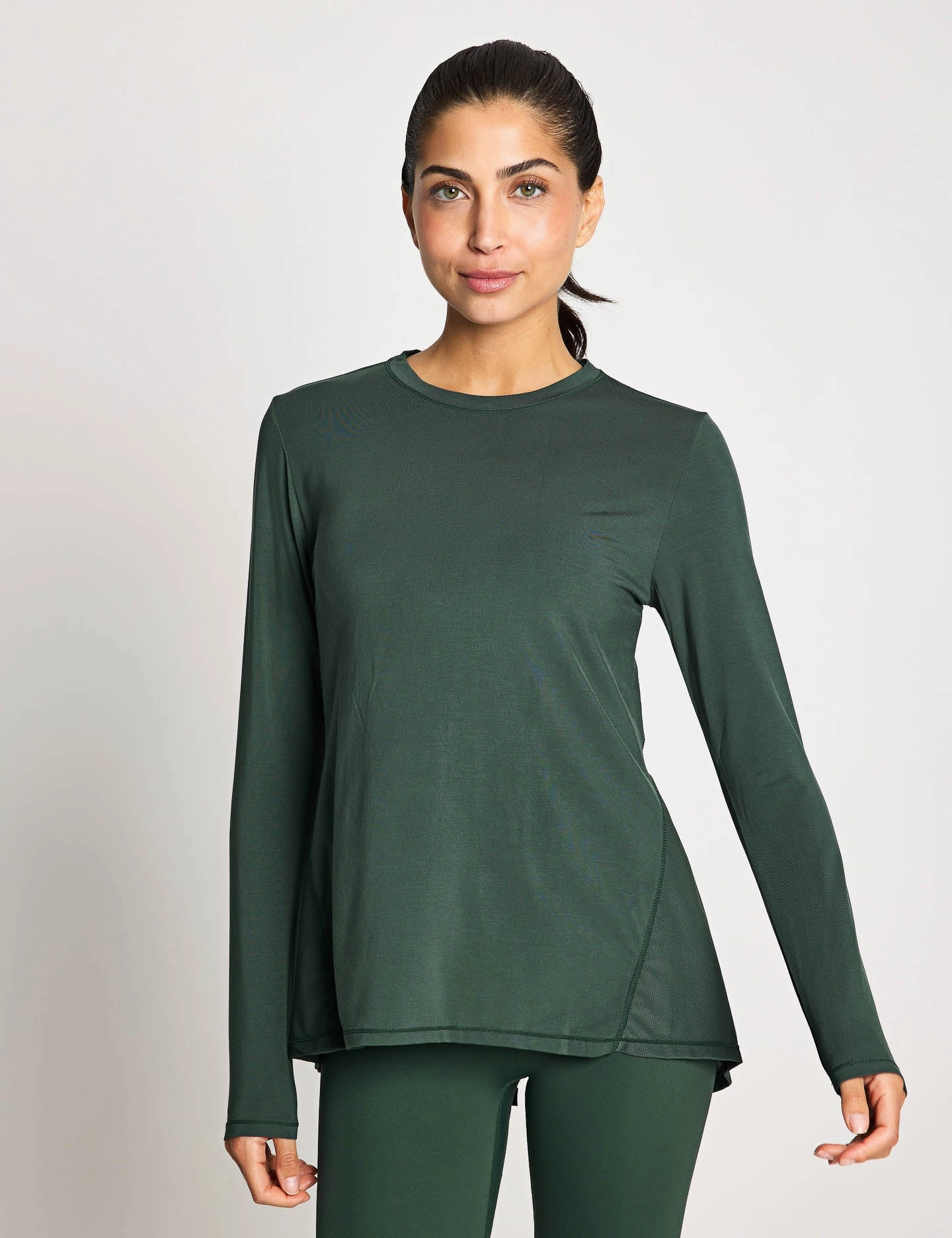 Kendall Long Sleeve Top - Deep Green driving