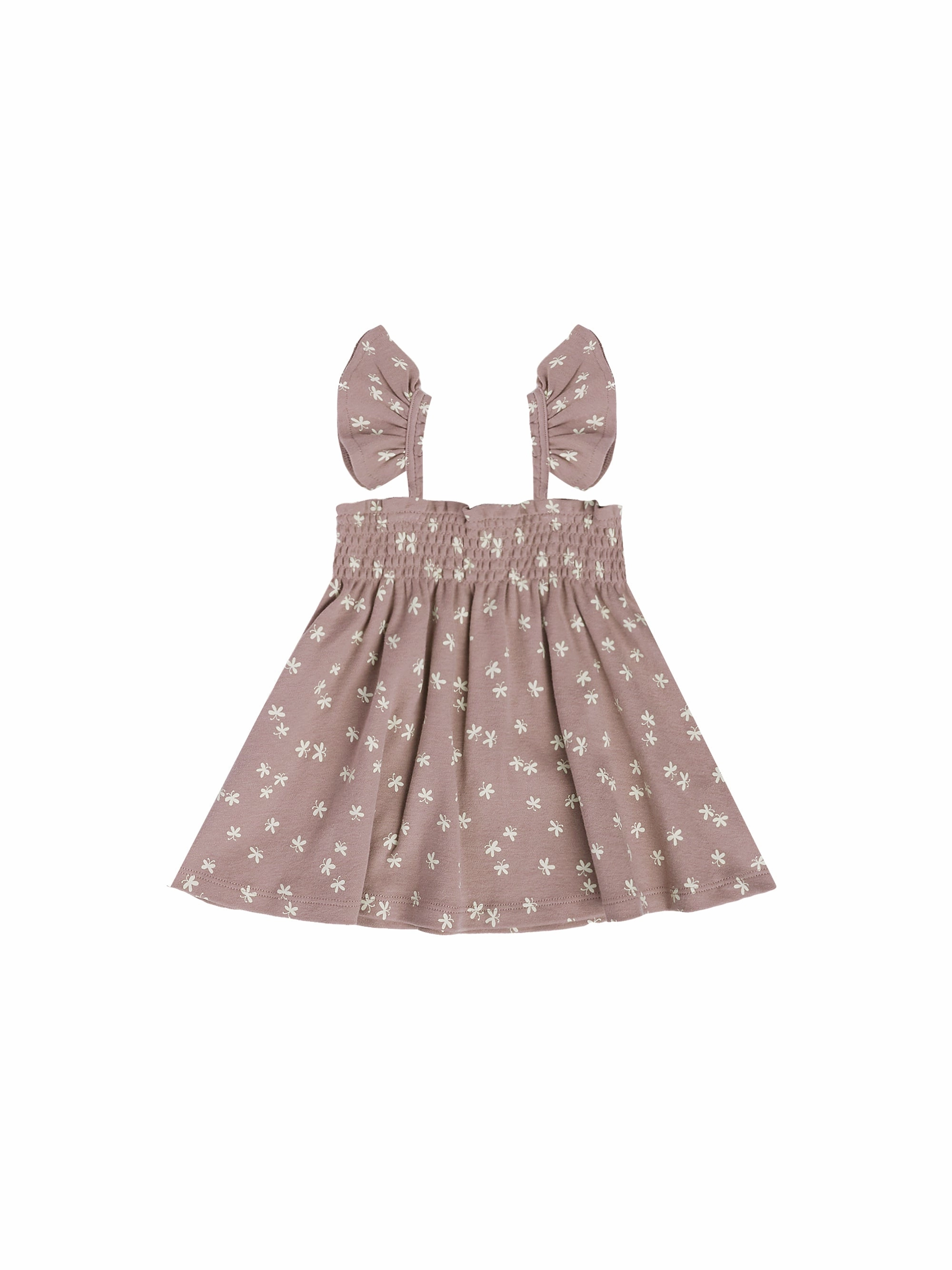 Extra - small Unique Quincy Mae Smocked Jersey Dress Set - Butterflies