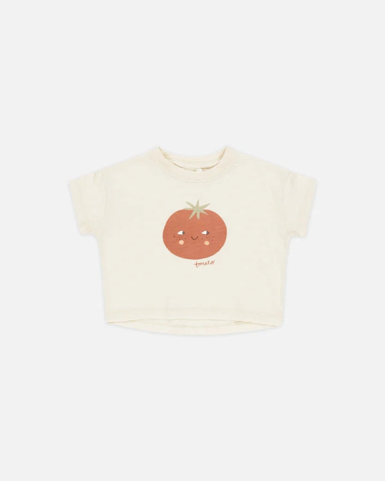 Rayon made kids' clothes Medium Rylee & Cru Boxy Tee - Tomato