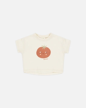 Rayon made kids' clothes Medium Rylee & Cru Boxy Tee - Tomato