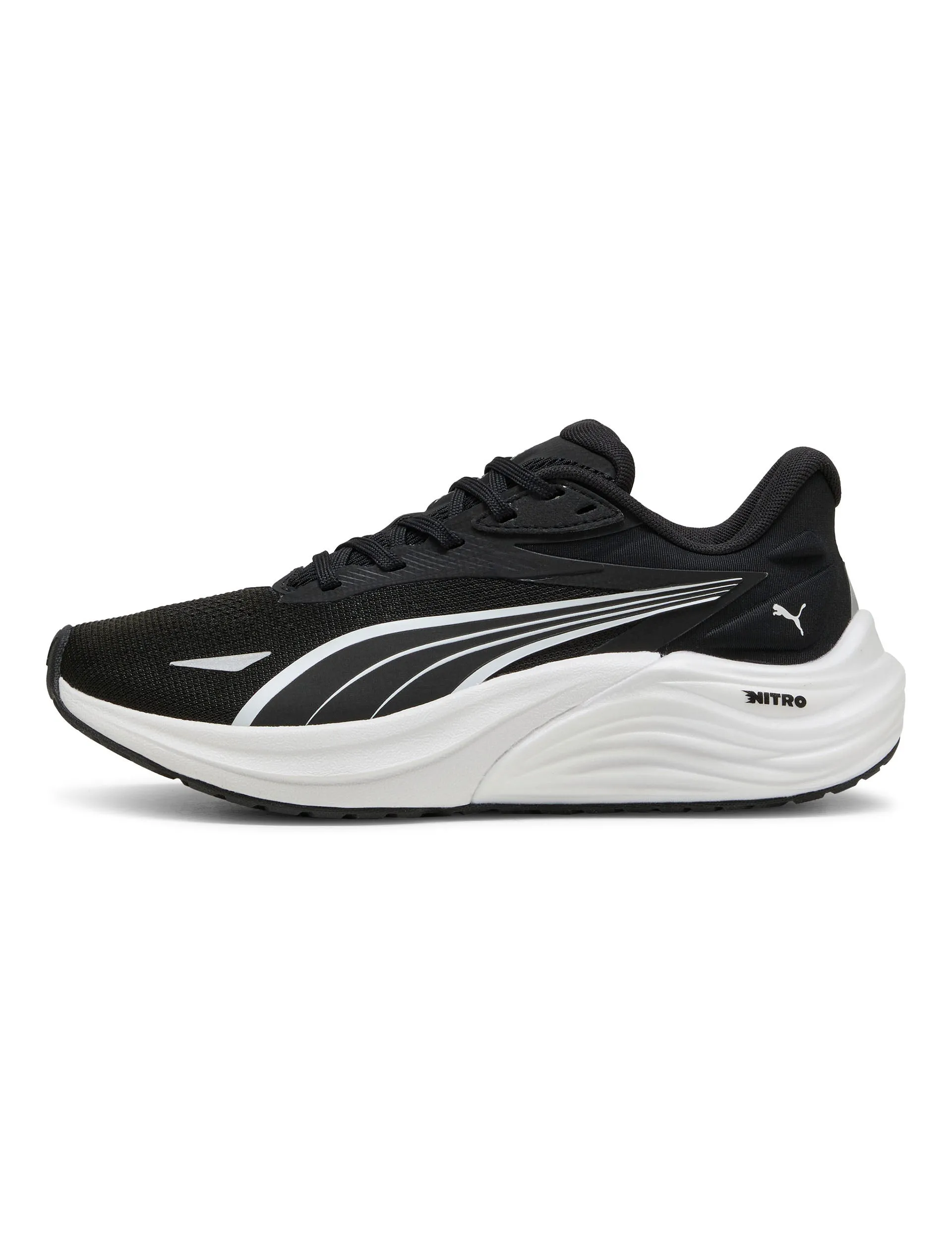 Electrify NITRO 4 Running Shoes - Black/White Aerodynamic Shape
