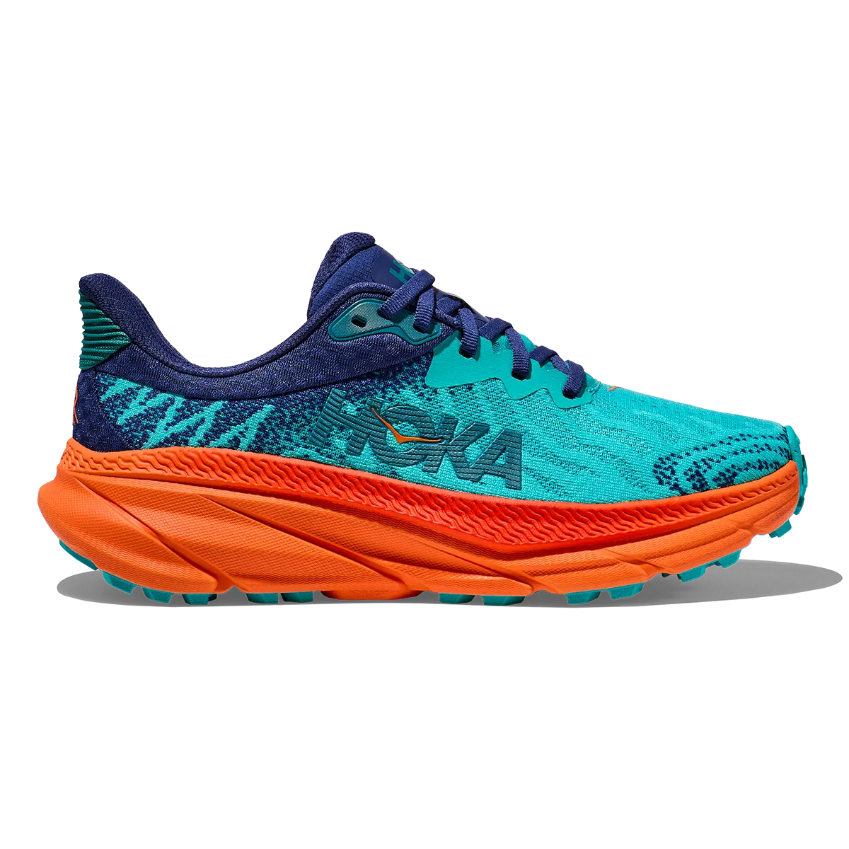 Hoka Challenger ATR 7 - Ceramic - Vibrant Orange Rockered Outsole Design Air Infusion