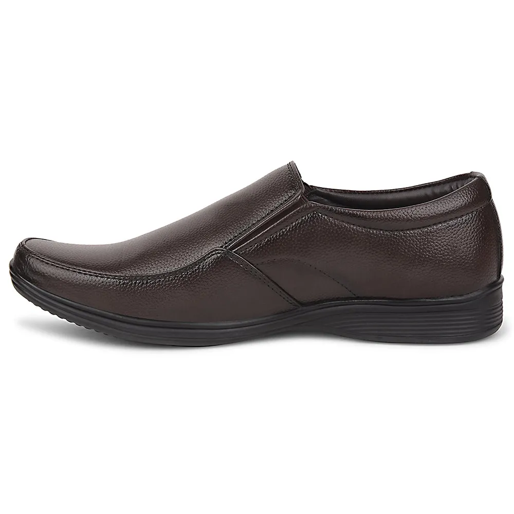EVA - sole shoes running in flat terrain shoes Fortune Brown Formal Non Lacing Moccasin Shoes For Men R573-06 By Liberty