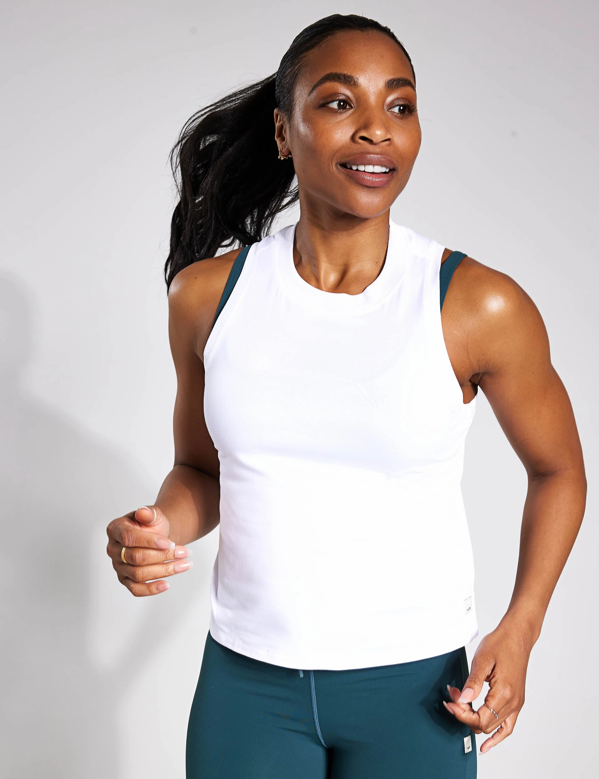 Energy Top - White Fitness Apparel Back Ventilation Design