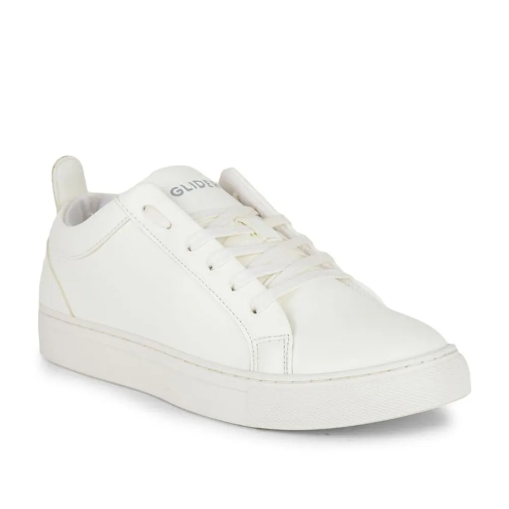 shock - absorbing - midsole - feature shoes Elastic Lacing Gliders Lacing White Casual Sneakers For Women AMURA-1 By Liberty