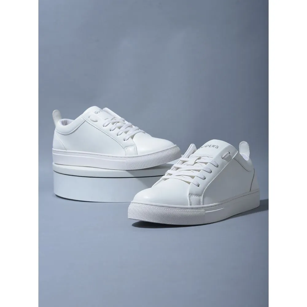 joint mobility Gliders Lacing White Casual Sneakers For Women AMURA-1 By Liberty