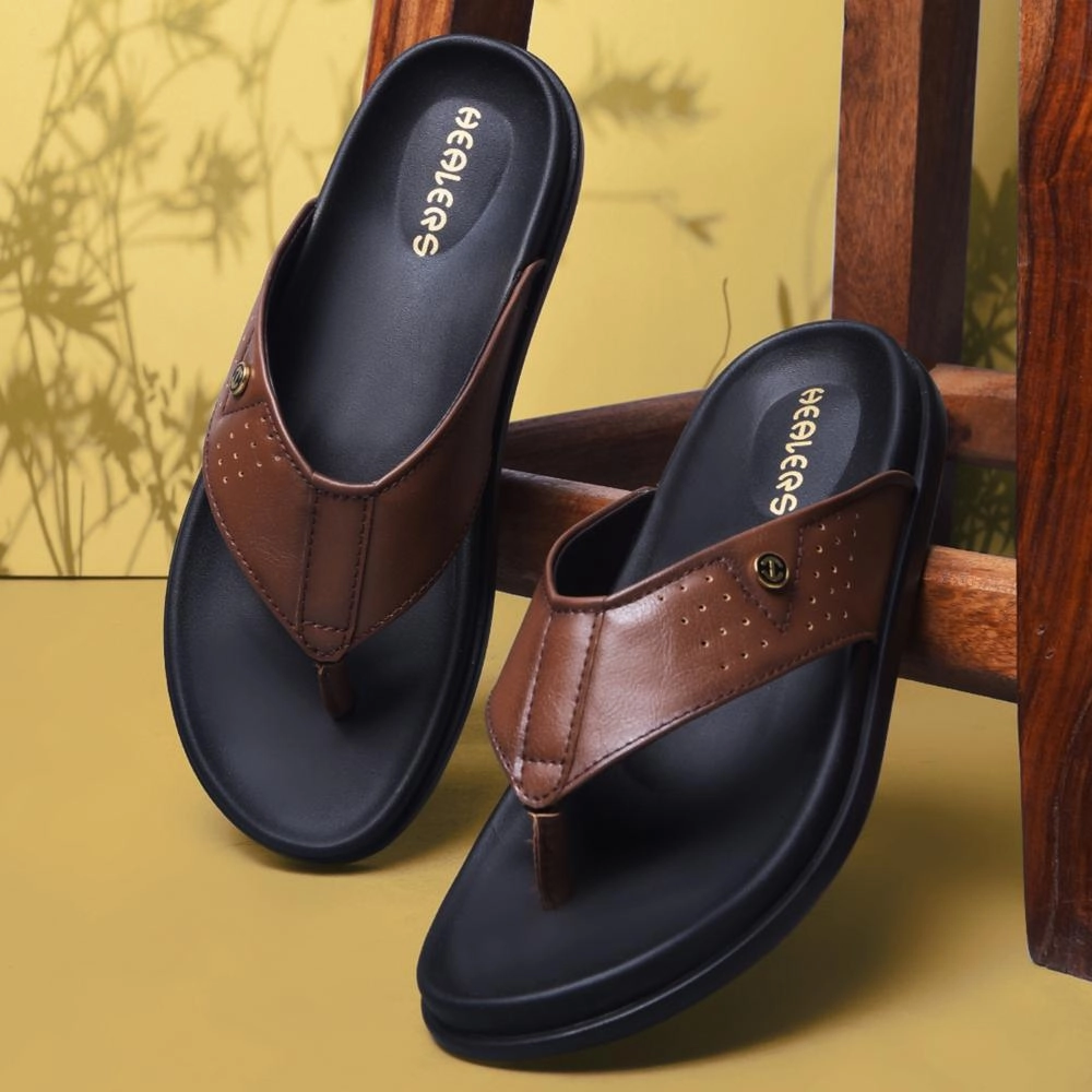 award - ceremony running gear generic running shoes Healers Casual Tan Slippers For Men LEEKS-1 By Liberty