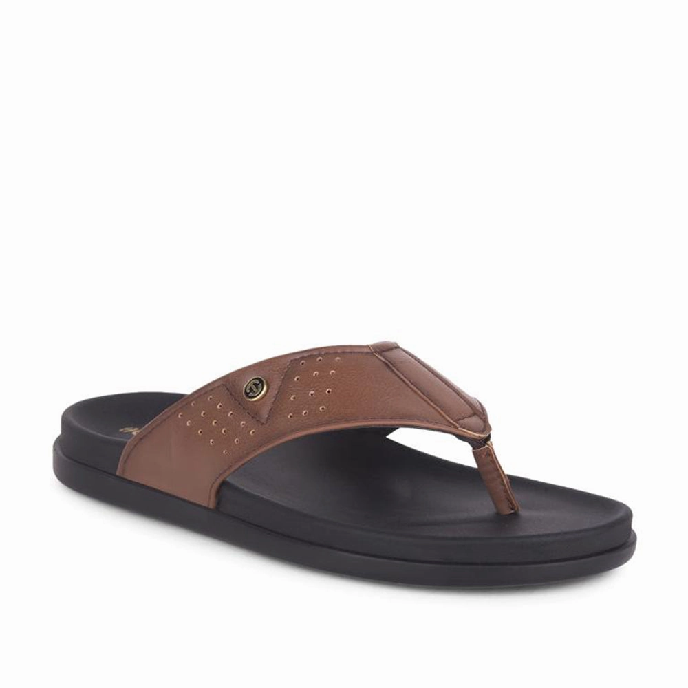 Healers Casual Tan Slippers For Men LEEKS-1 By Liberty Ventilated Upper Construction anti - static - property shoes