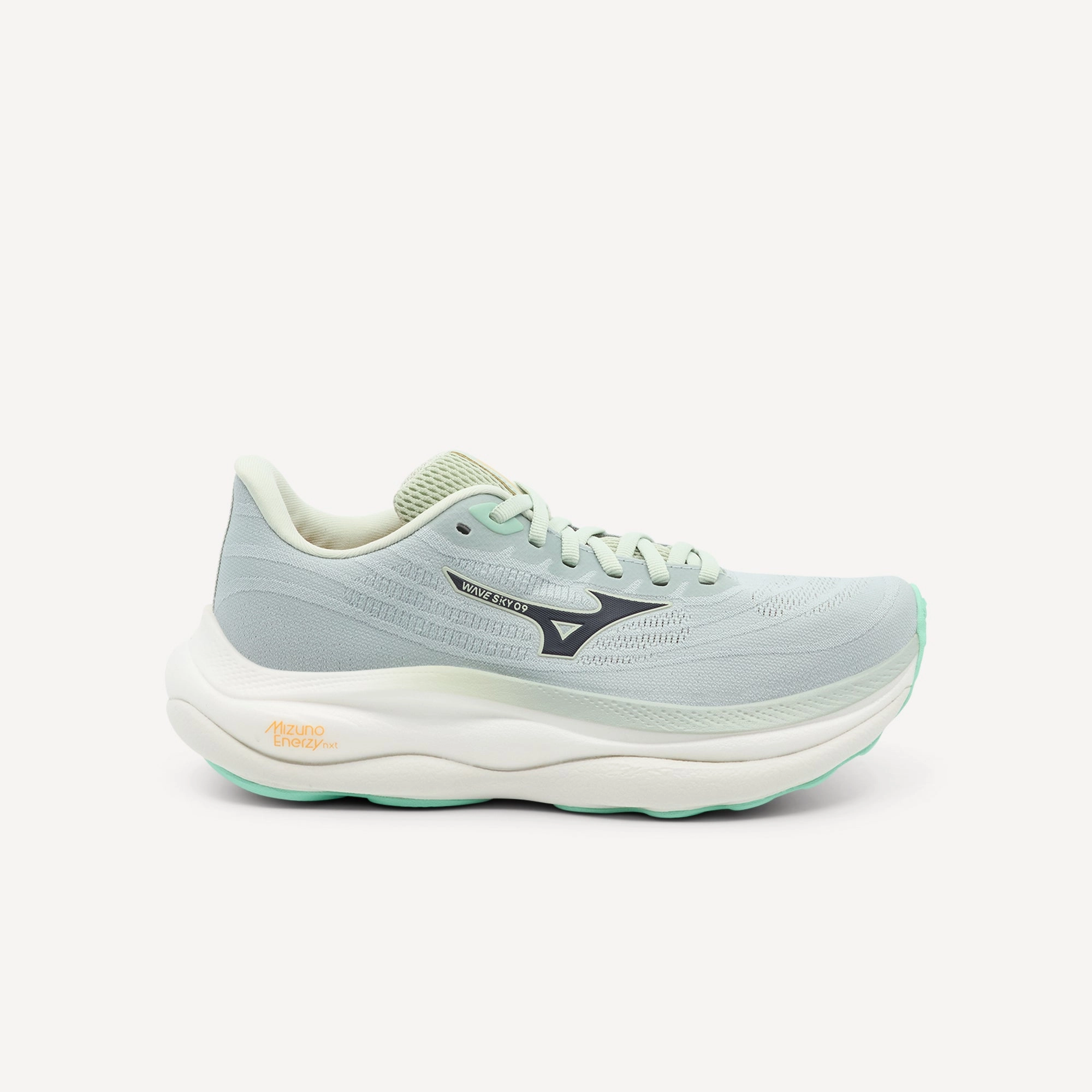 Mizuno Wave Sky 9 Mercury / Baritone Blue / Ice Green Womens age - specific shoes 360 Degree Breathability