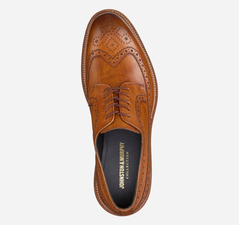 Web Glow Johnston & Murphy Men's Jenson Longwing - Tan