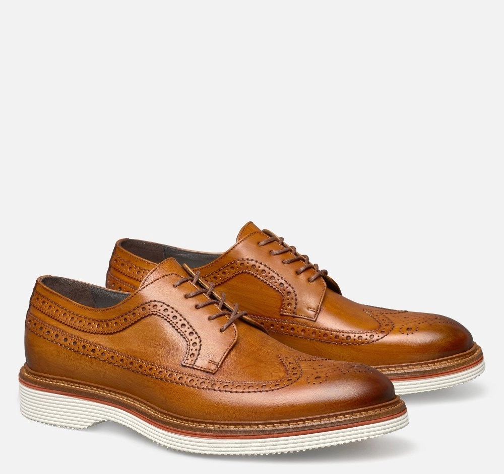 Johnston & Murphy Men's Jenson Longwing - Tan Wave Core