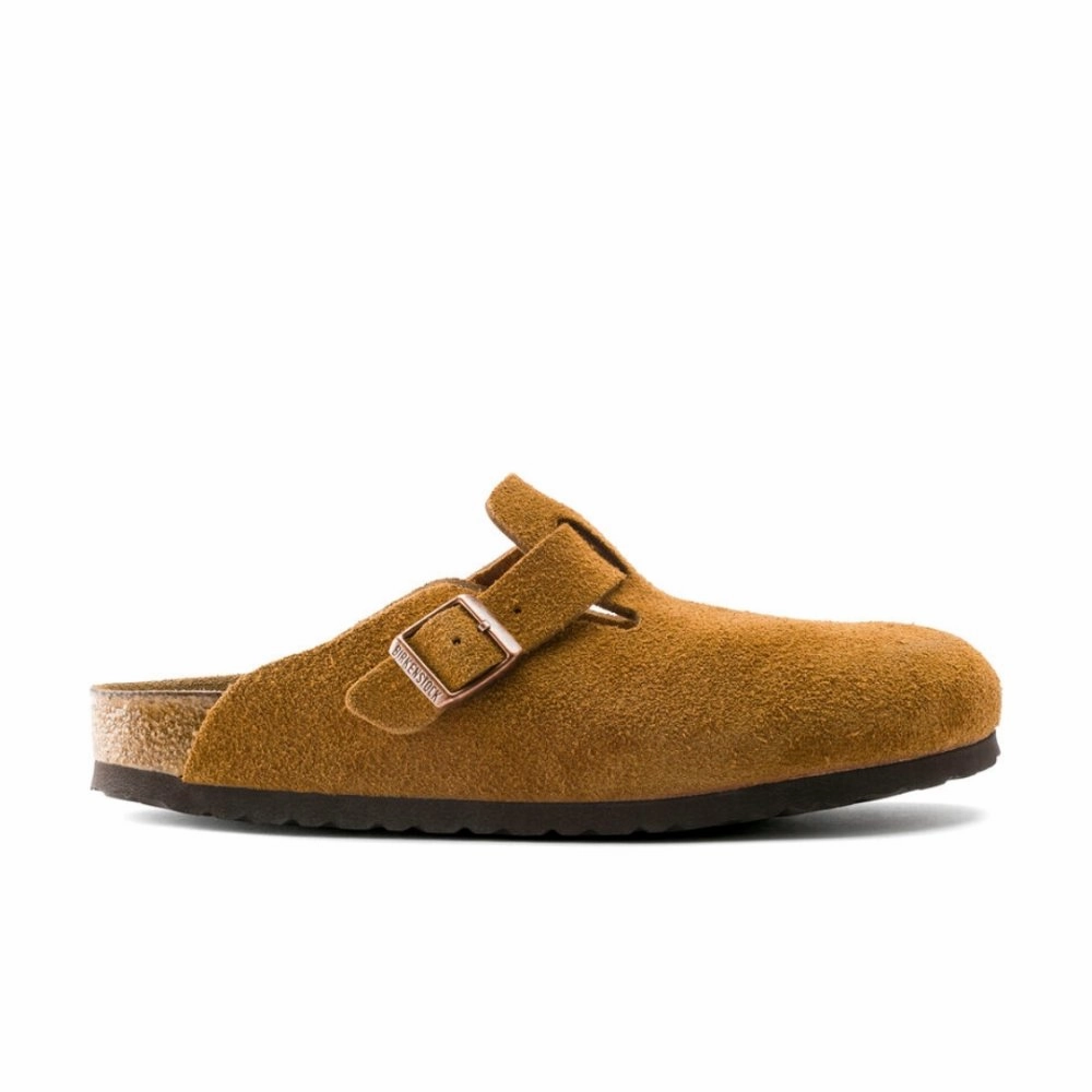 Birkenstock Boston Soft Footbed - Mink Suede FrictionResistant