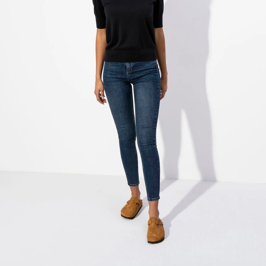 Birkenstock Boston Soft Footbed - Mink Suede Strong Glow