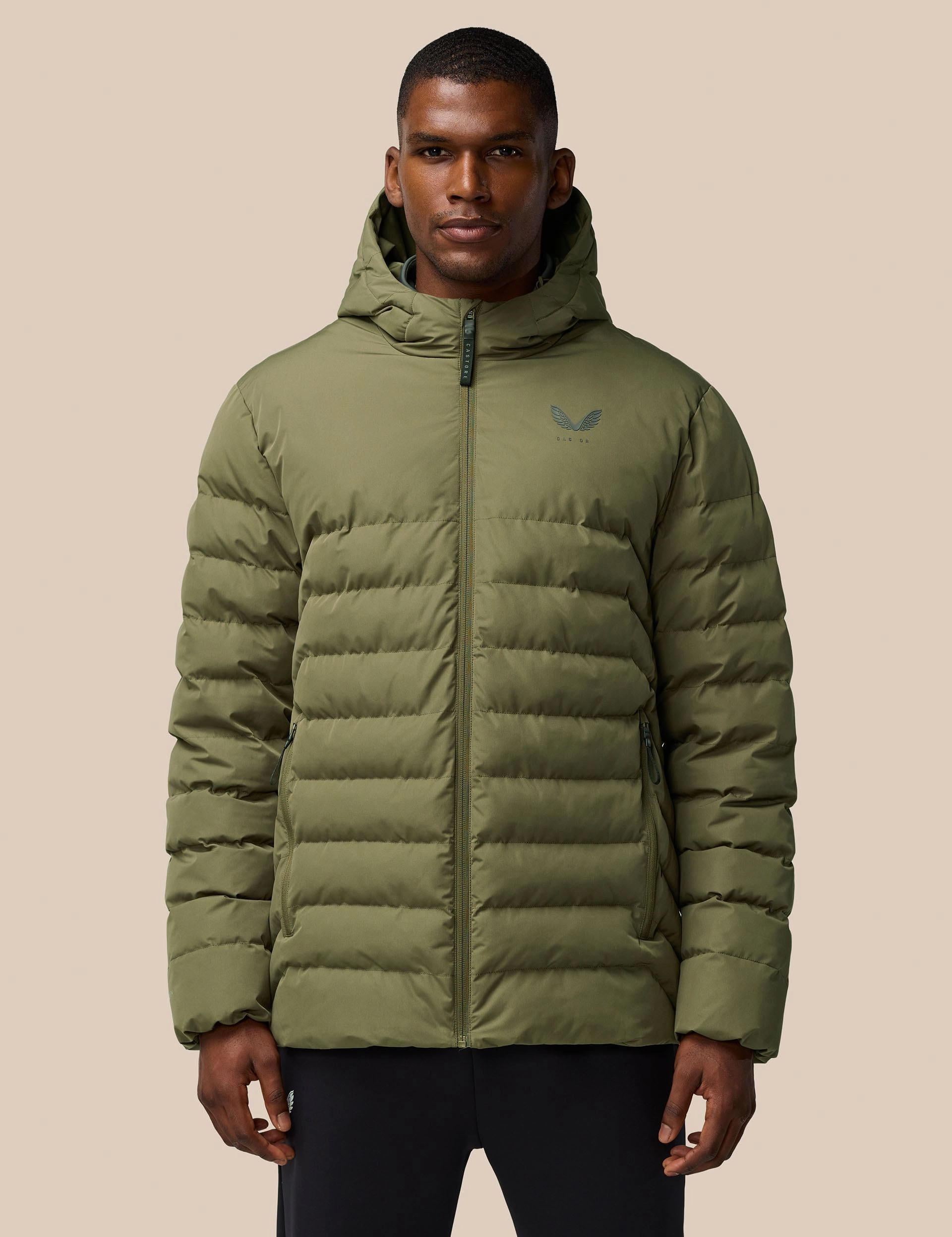 Essential Lightweight Wadded Jacket - Ivy Green/Gunmetal Midweight Piece Casual Warmth