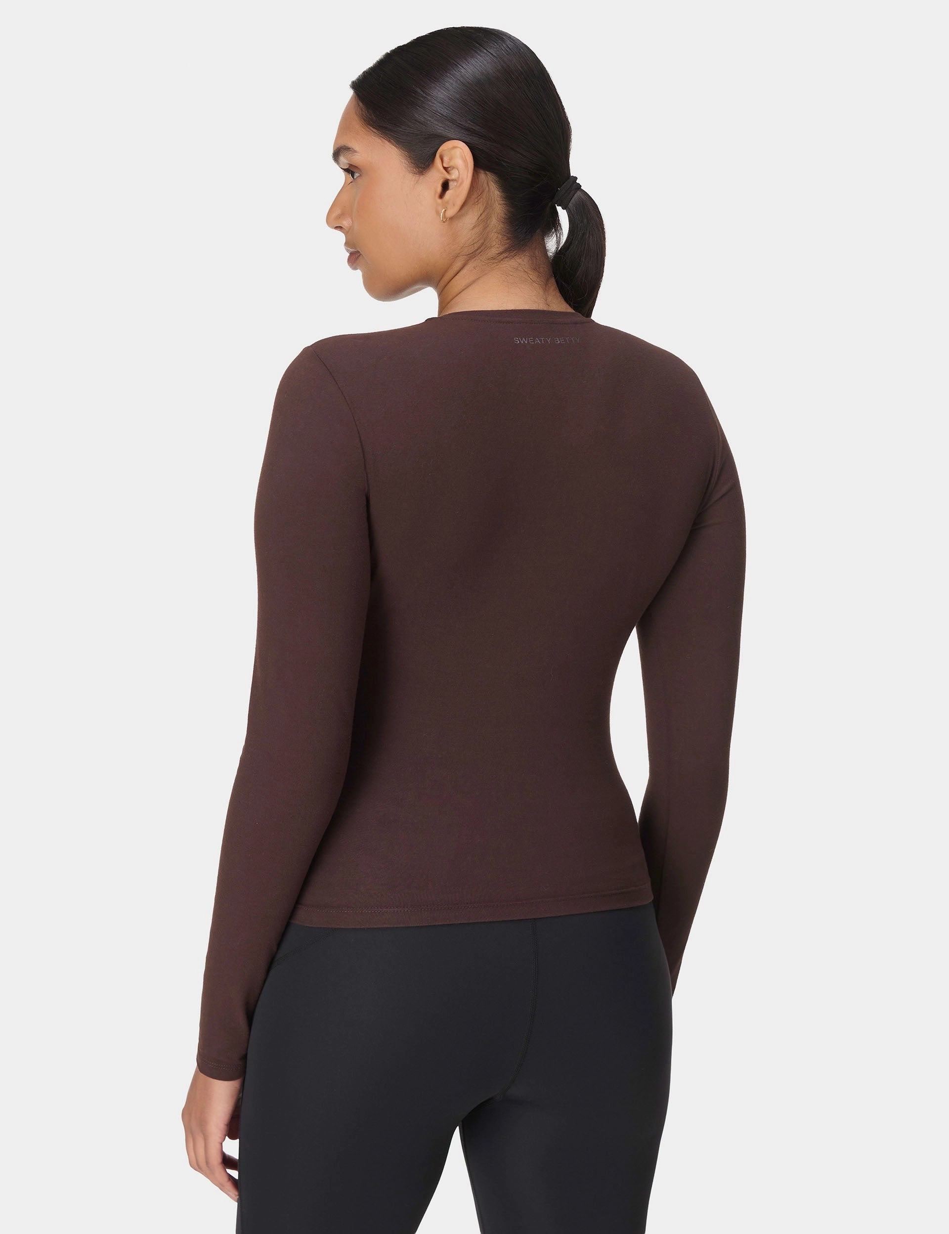 Essential Sculpt Long Sleeve Top - Sable Brown Functional Fashion