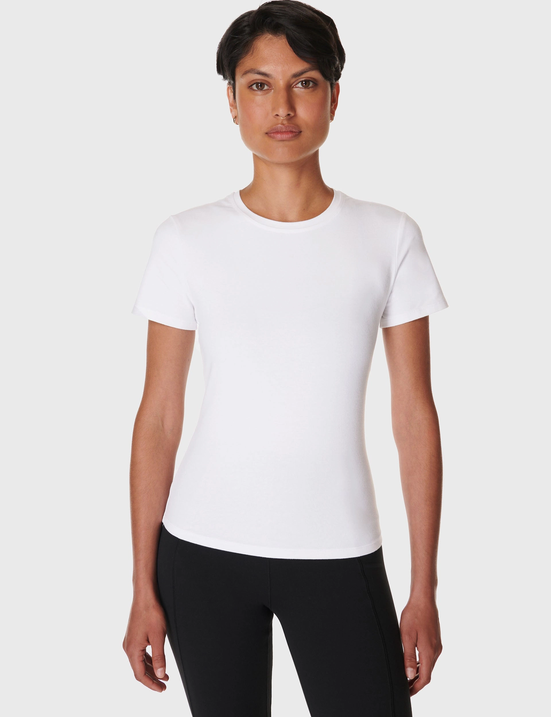 Heat Safe Essential Sculpt Short Sleeve Top - White