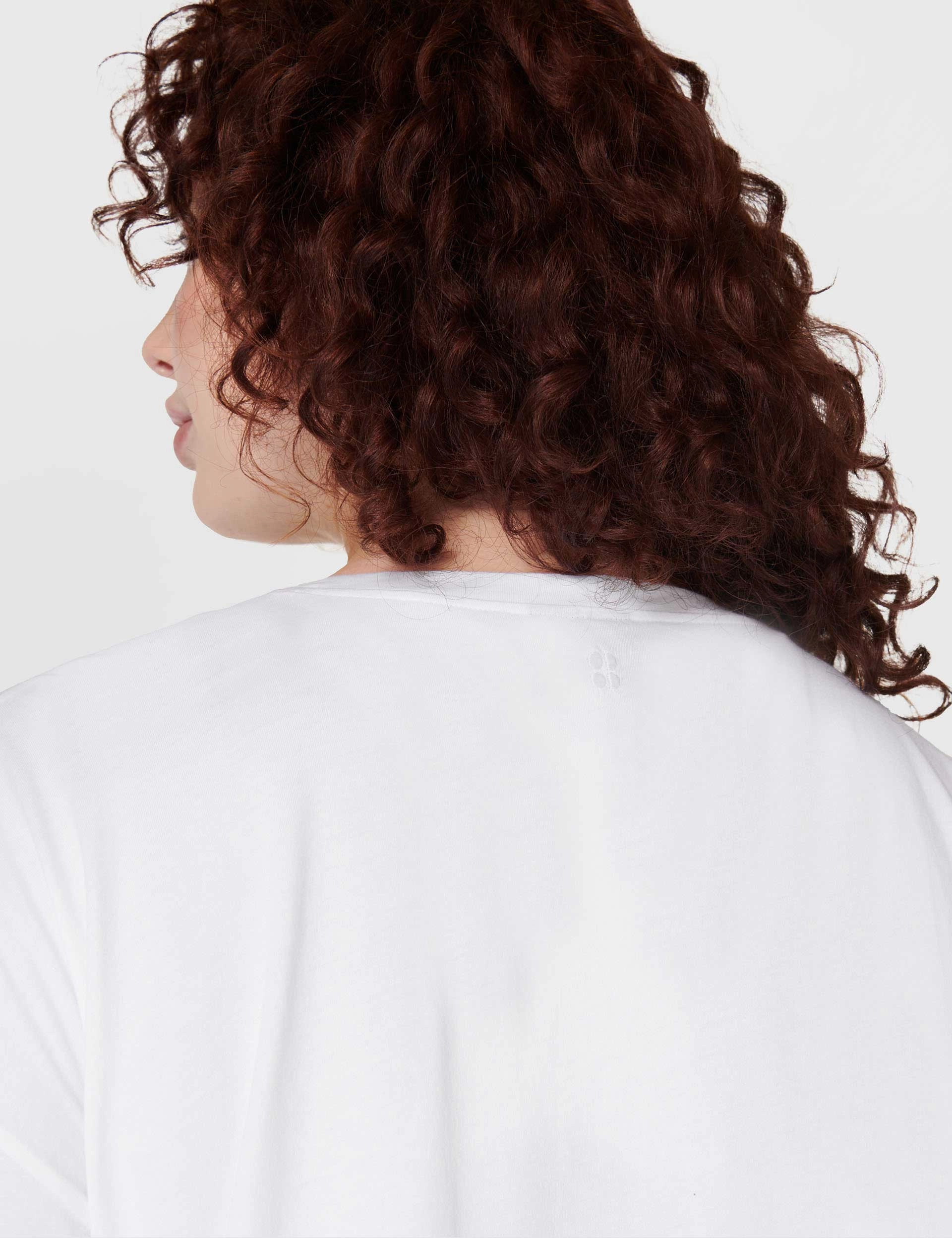 High End Essential Short Sleeve Crop T-Shirt - White