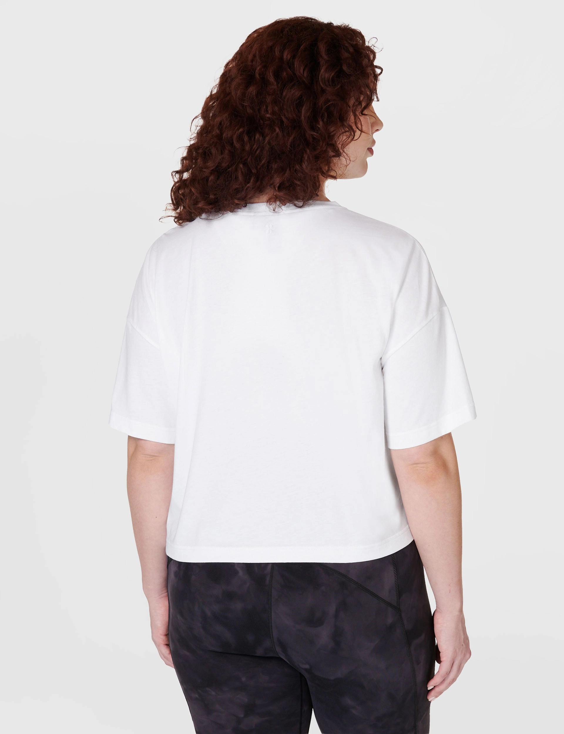 Essential Short Sleeve Crop T-Shirt - White Soft Leggings Beach Fit