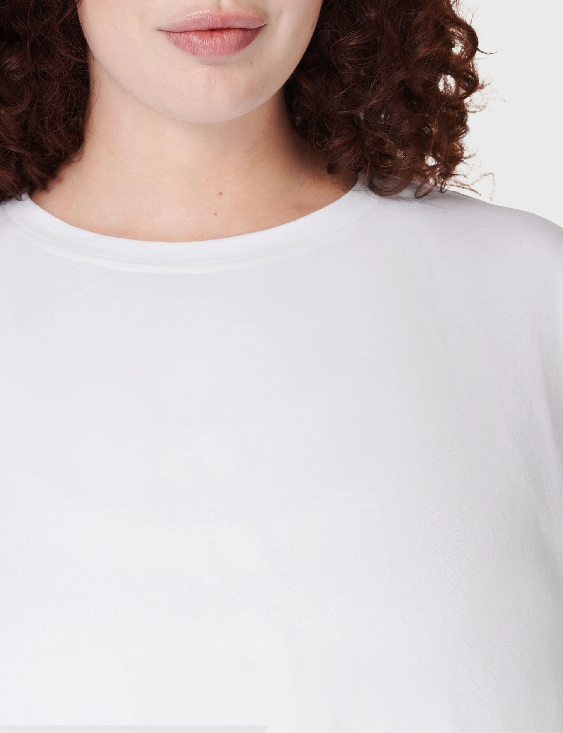 Essential Short Sleeve Crop T-Shirt - White Winter Protection Festival Air