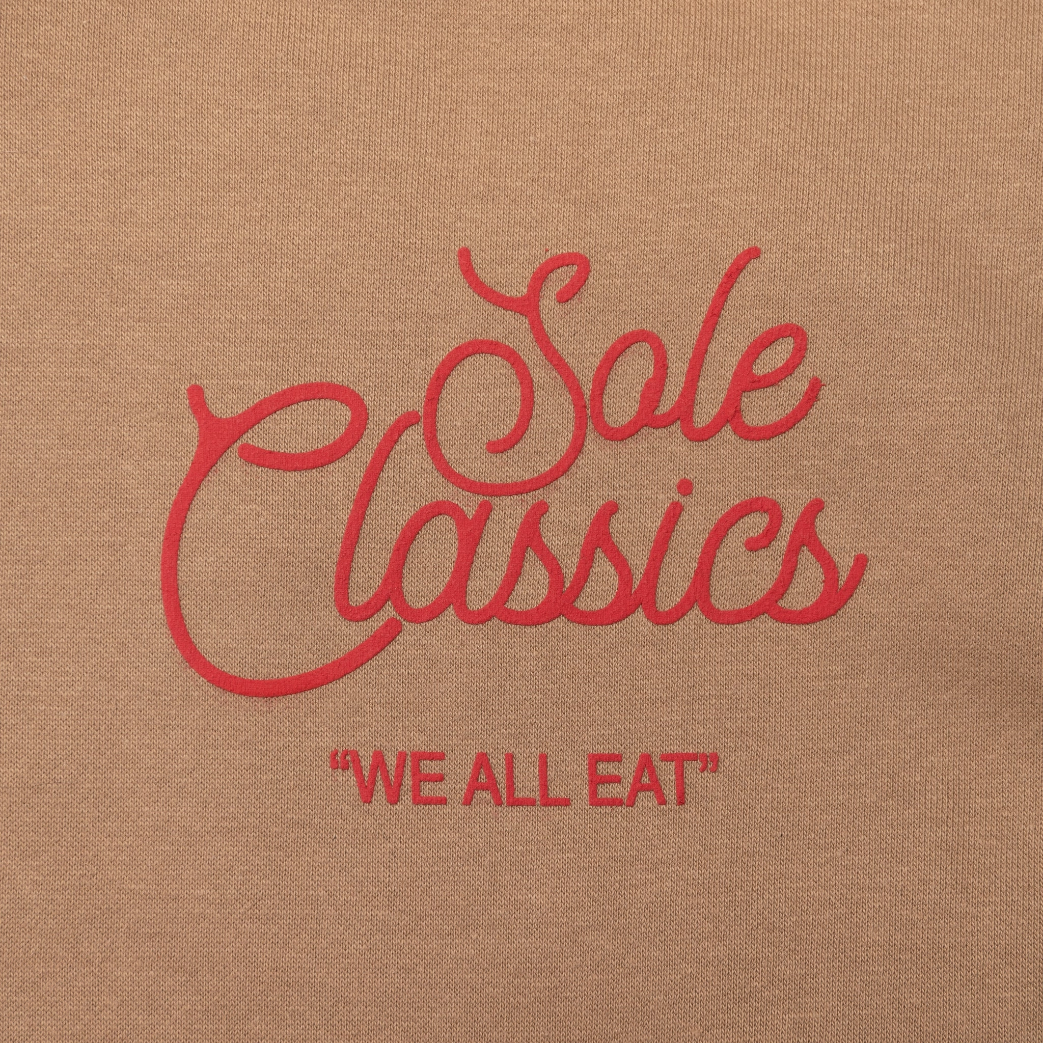 V neck Slim Fit Performance Sole Classics x Mitchell & Ness We All Eat Hoodie 'Khaki'