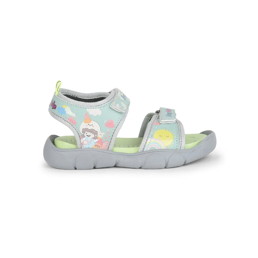 Lucy & Luke Casual Light Green Sandal For Kids FLYNN-41 By Liberty Torque Reduction