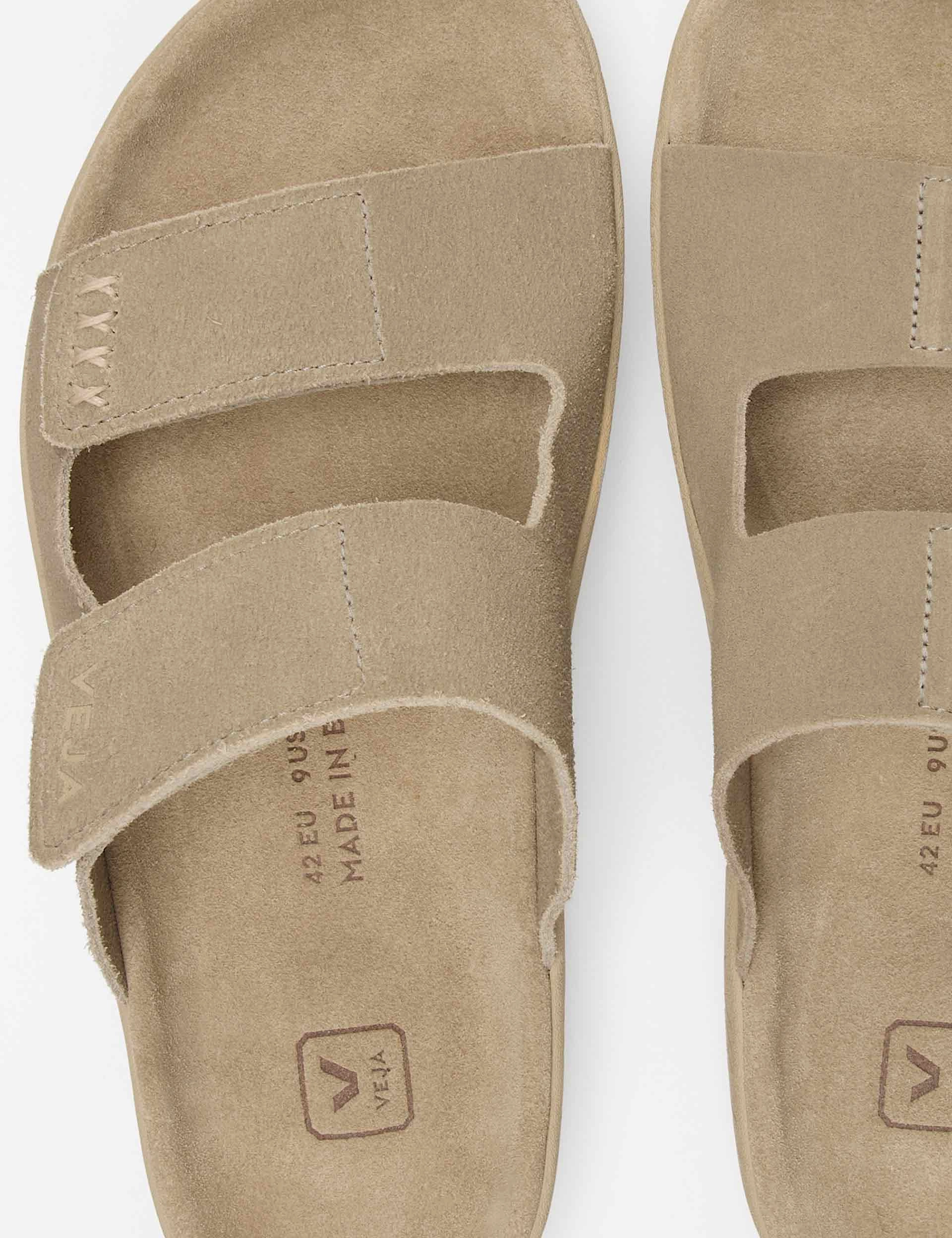 Energy Return Midsole contoured shoes Etna Suede Sandal - Taupe Almond