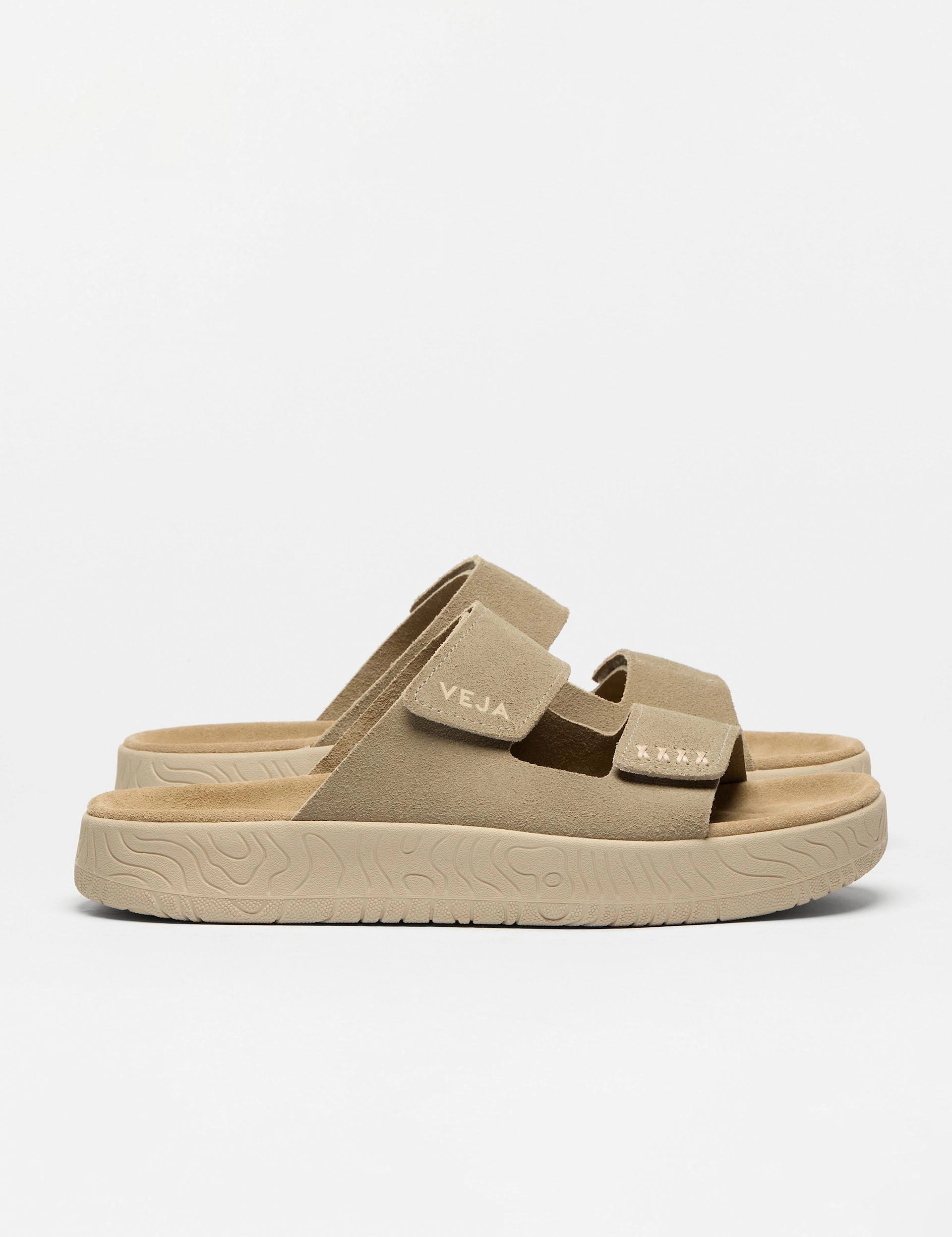 Sensational traction Hygroscopic Lining Etna Suede Sandal - Taupe Almond