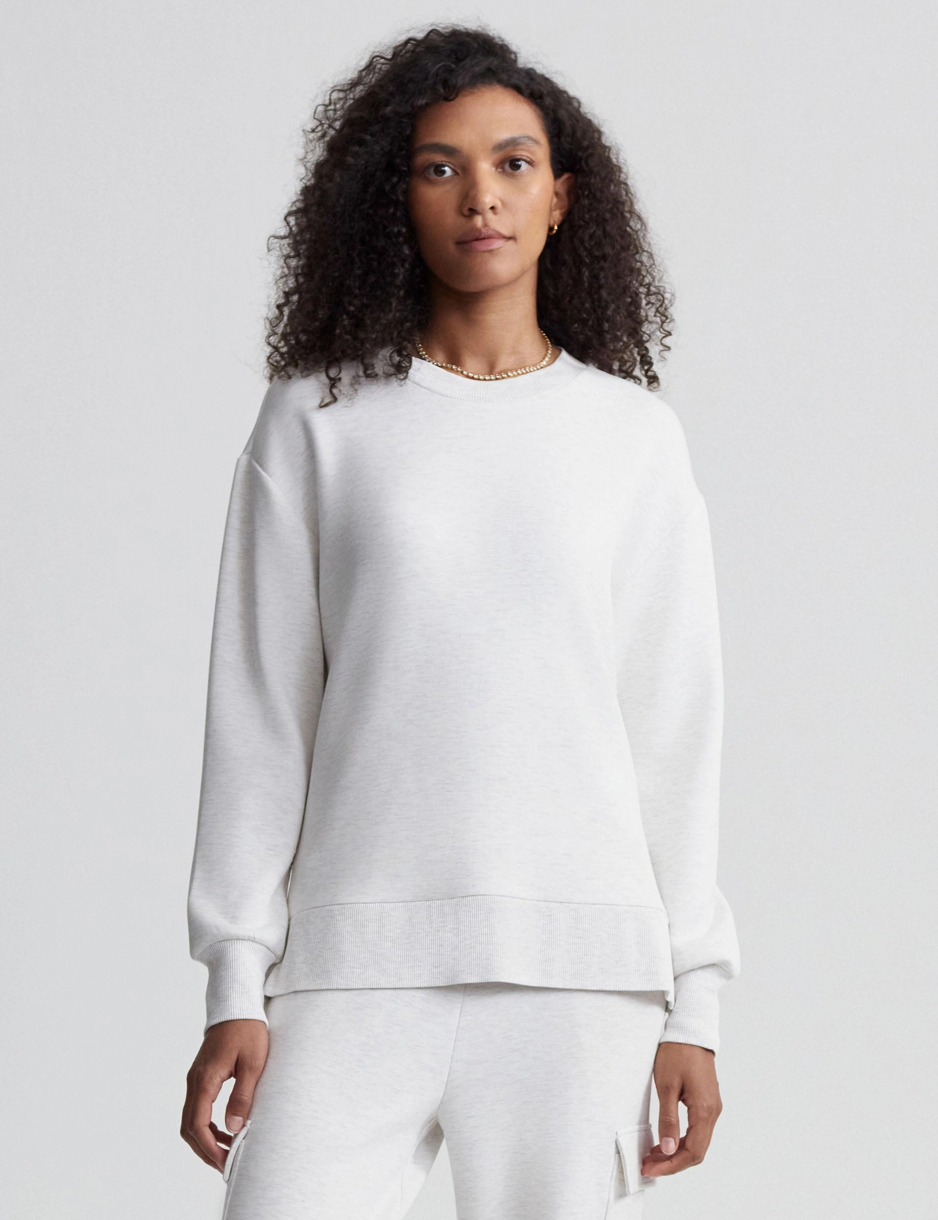 Gabriella Sweat - Ivory Marl Performance Look Easy Fit